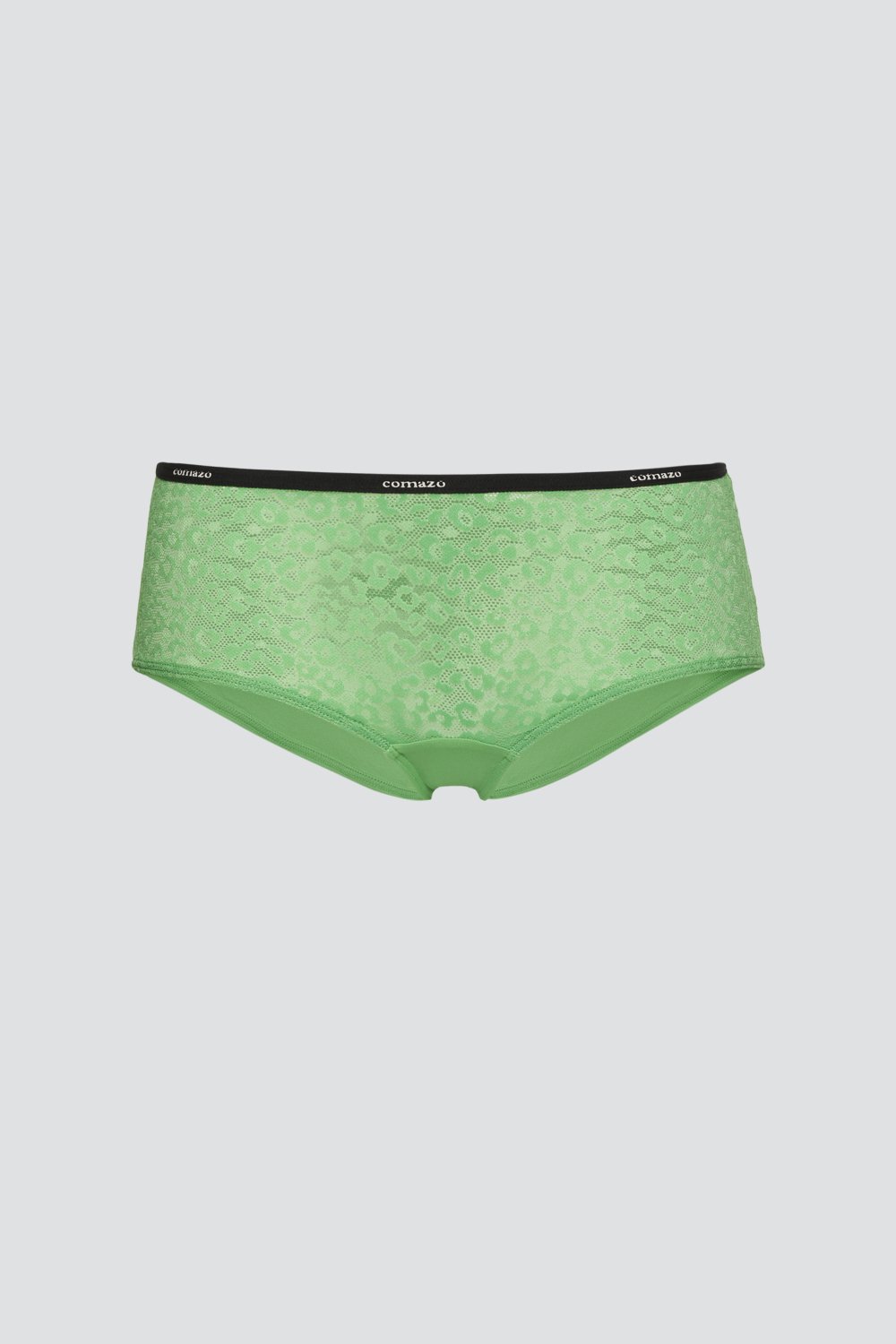 Comazo Damen Panty mit Microfaser-Touch Farbe Tropical Green mit Spitze