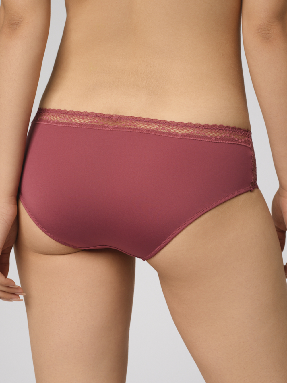 Comazo Damen Hipster Farbe Berry mit Spitze