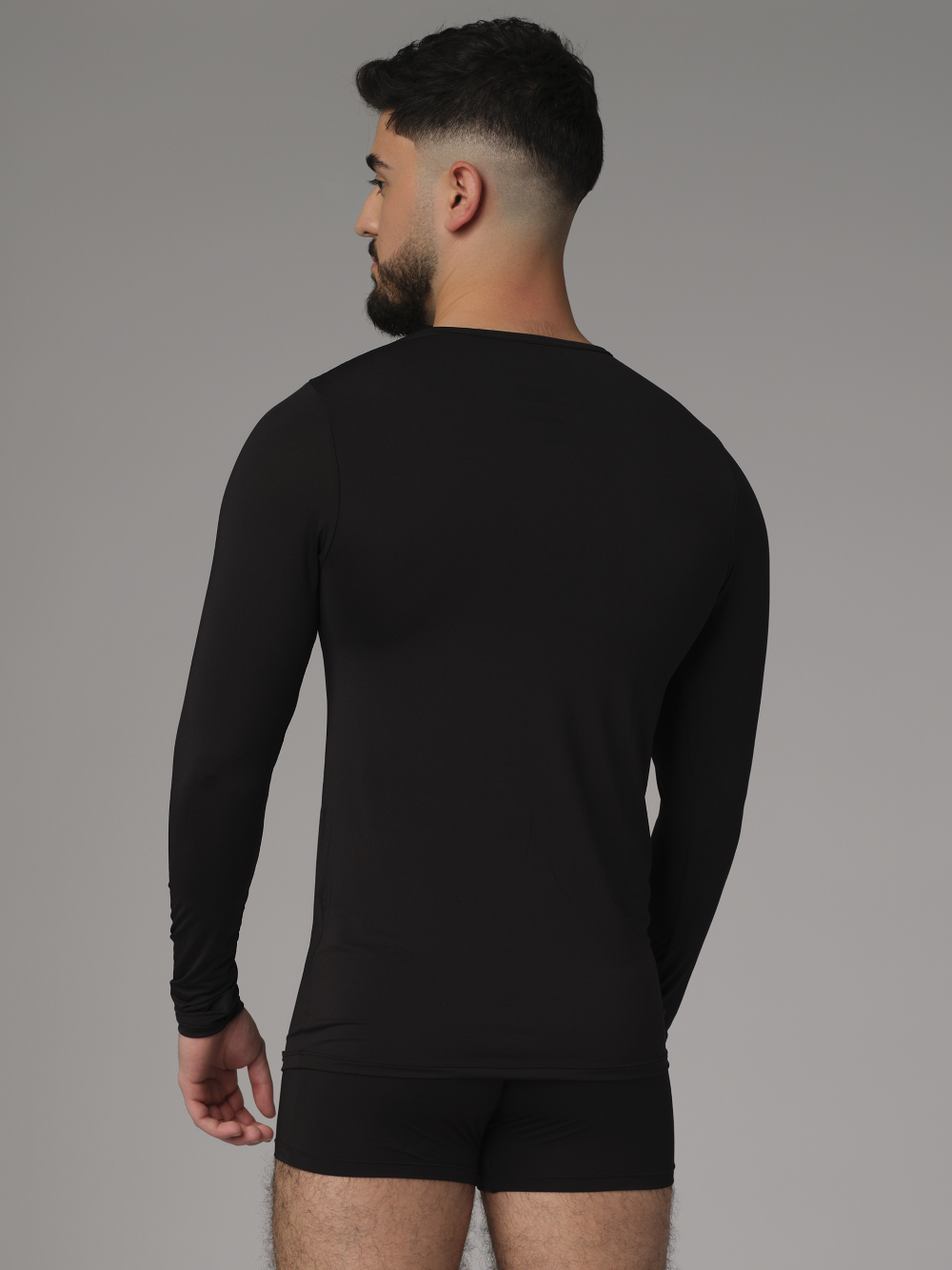 Comazo Herren Shirt langarm Farbe Schwarz