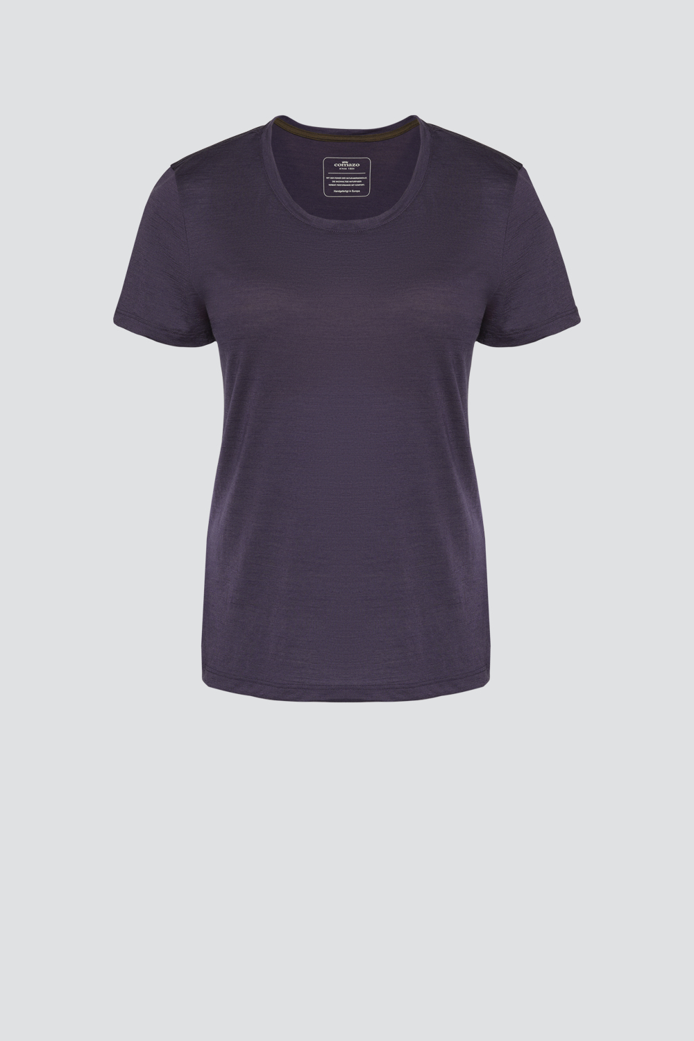 Comazo Damen Shirt aus Wolle-Lyocell-Mischqualität Farbe Plum