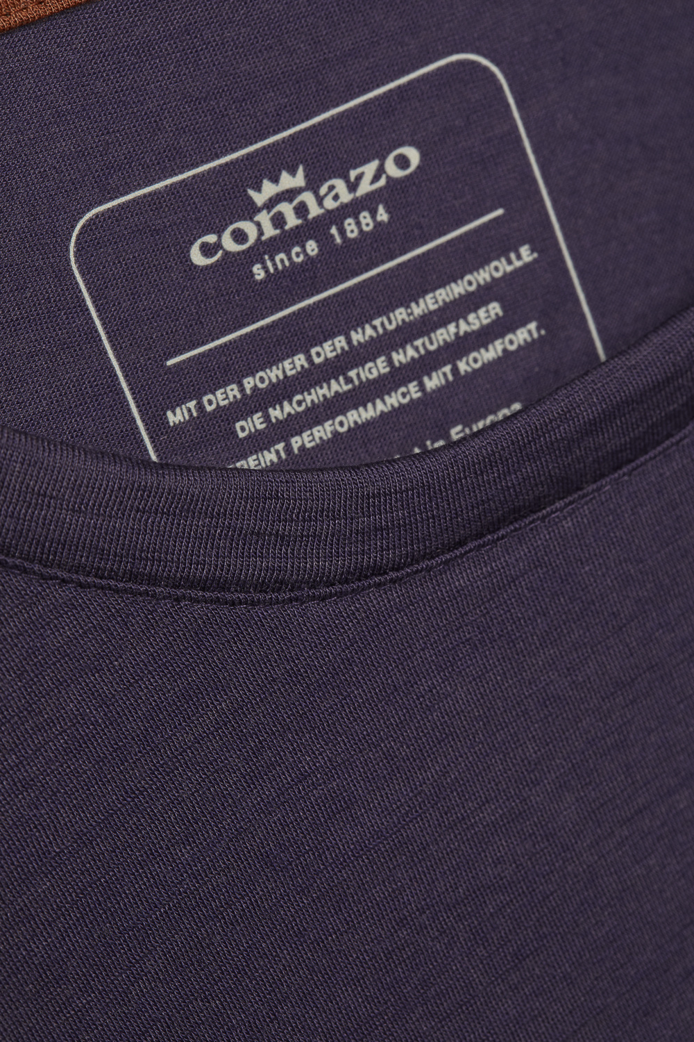 Comazo Herren Shirt aus Wolle-Lyocell-Mischqualität Farbe Plum