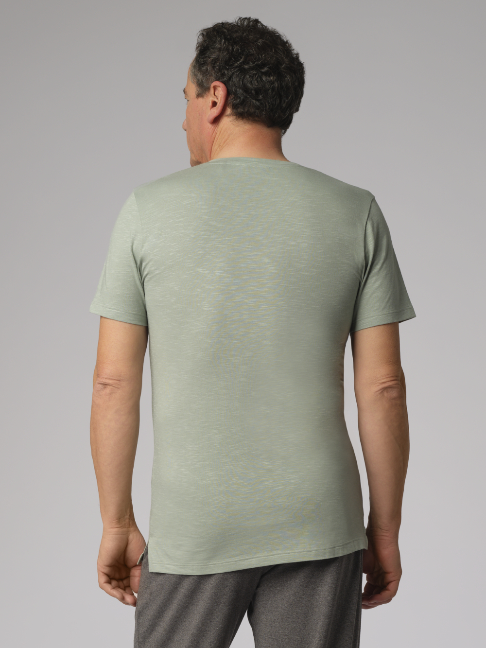 Comazo Herren Rundhalsshirt aus Flammgarn Farbe light green