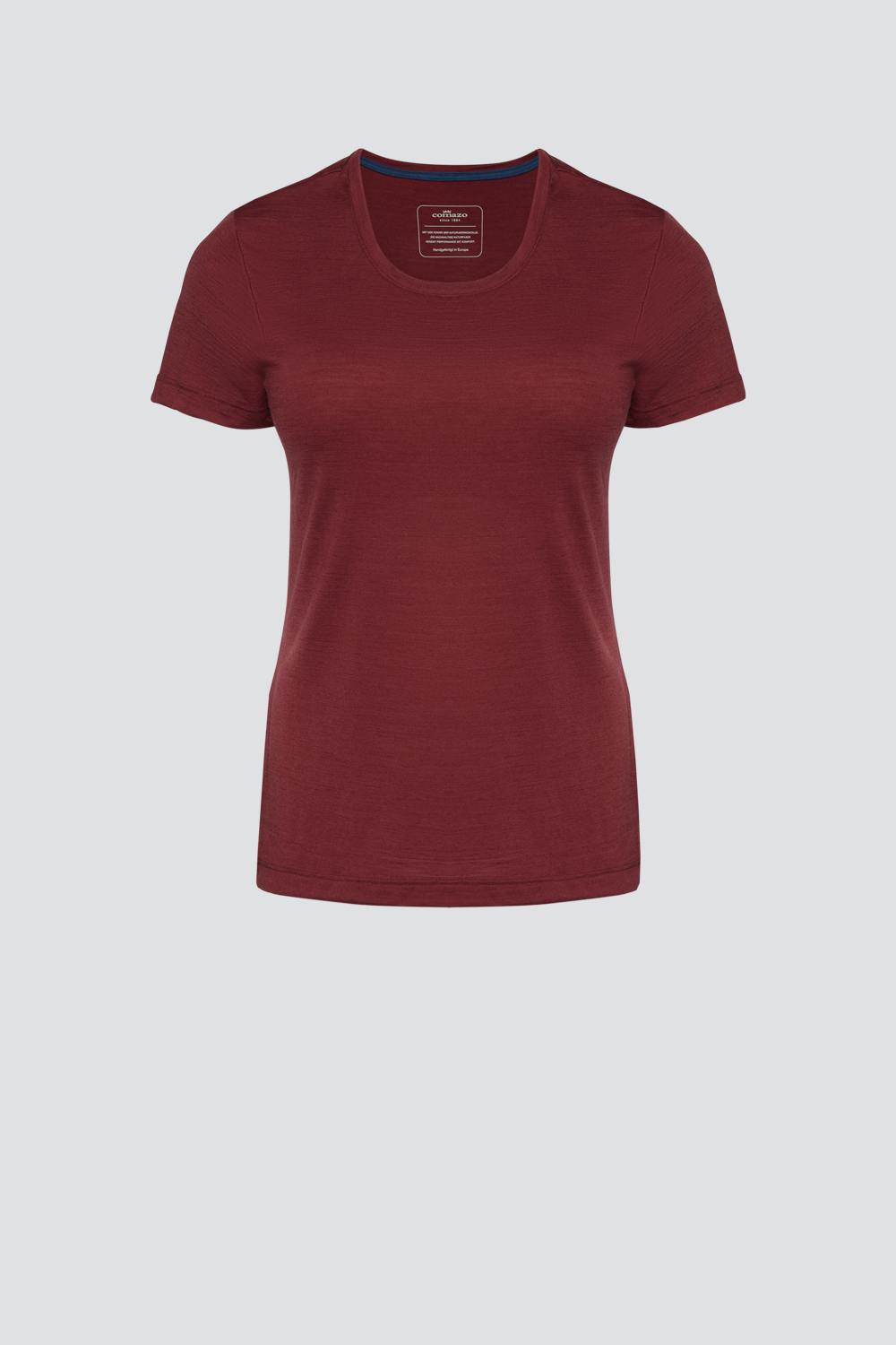 Comazo Damen Shirt aus Wolle-Lyocell-Mischqualität Farbe Wine