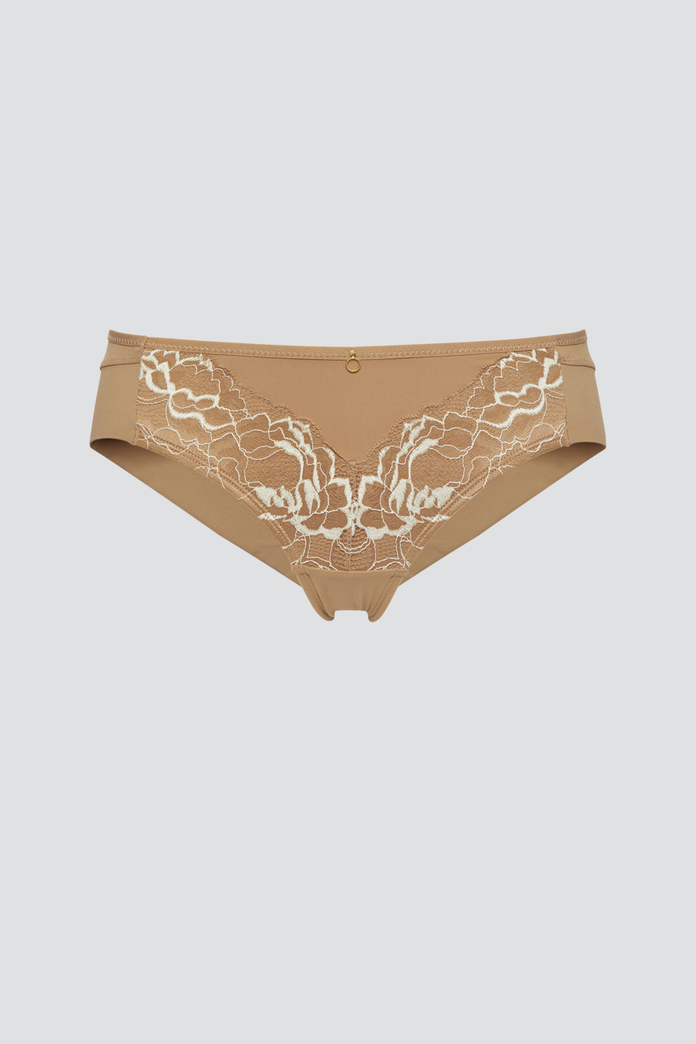 Comazo Damen Panty Farbe Caramel mit Spitze