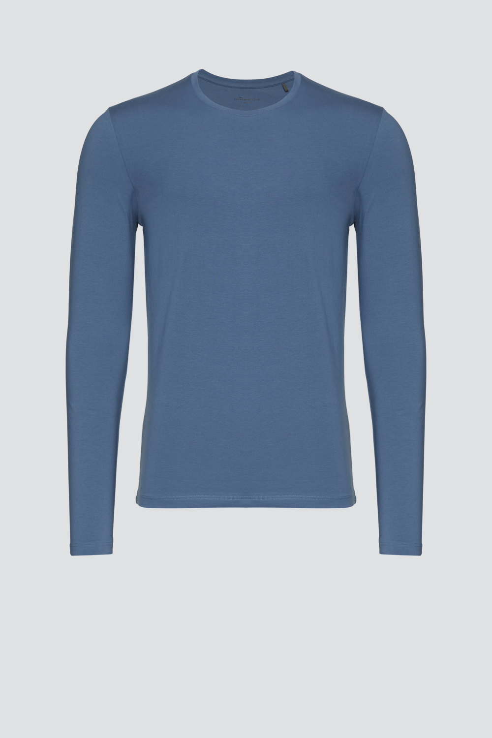 Comazo Herren Basic Shirt langarm Farbe Smokeblue