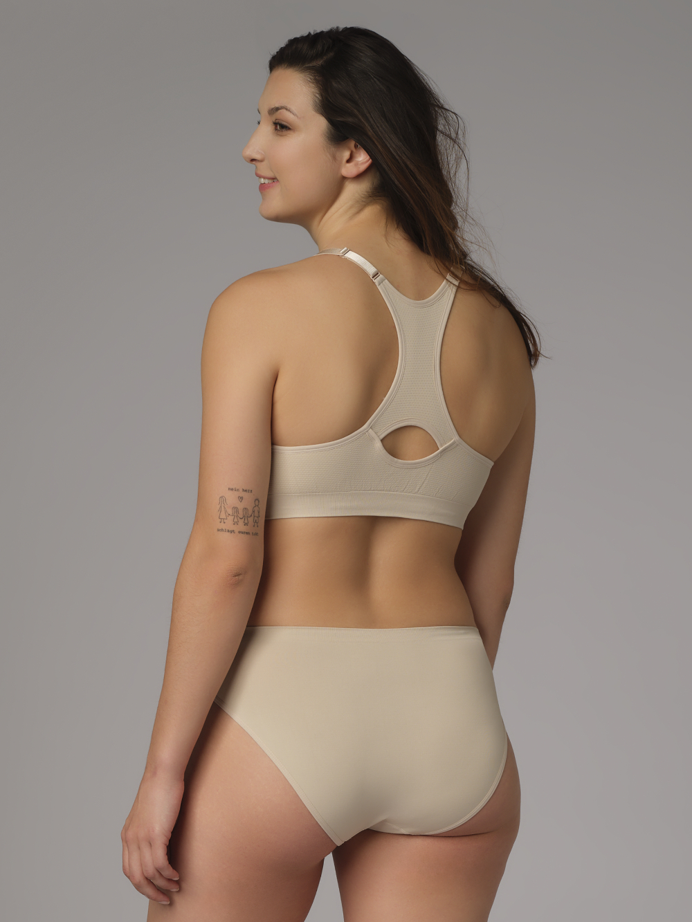 Comazo Damen Seamless Soft-BH/Sport BH Farbe Sahara