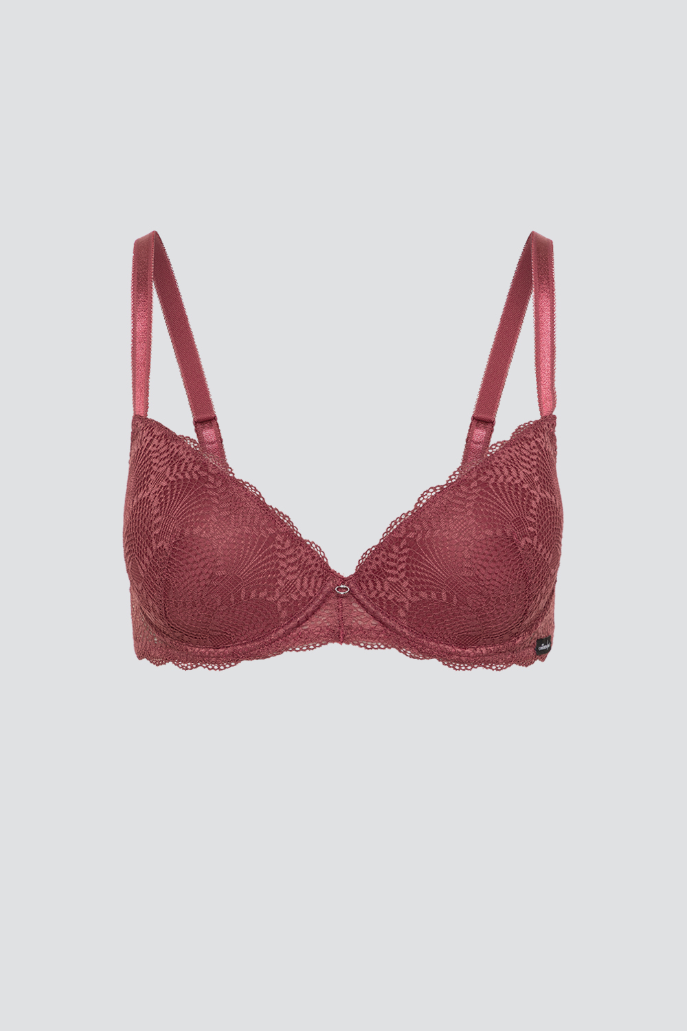 Comazo Damen Schalen-BH Farbe Berry mit Spitze 