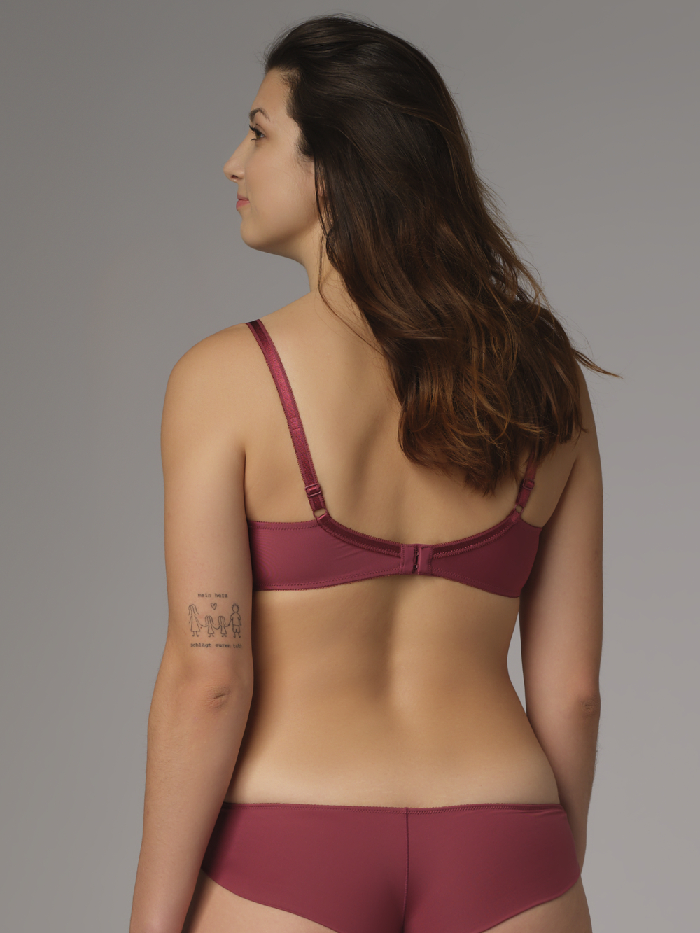 Comazo Damen Push-Up-BH Farbe Berry mit Spitze