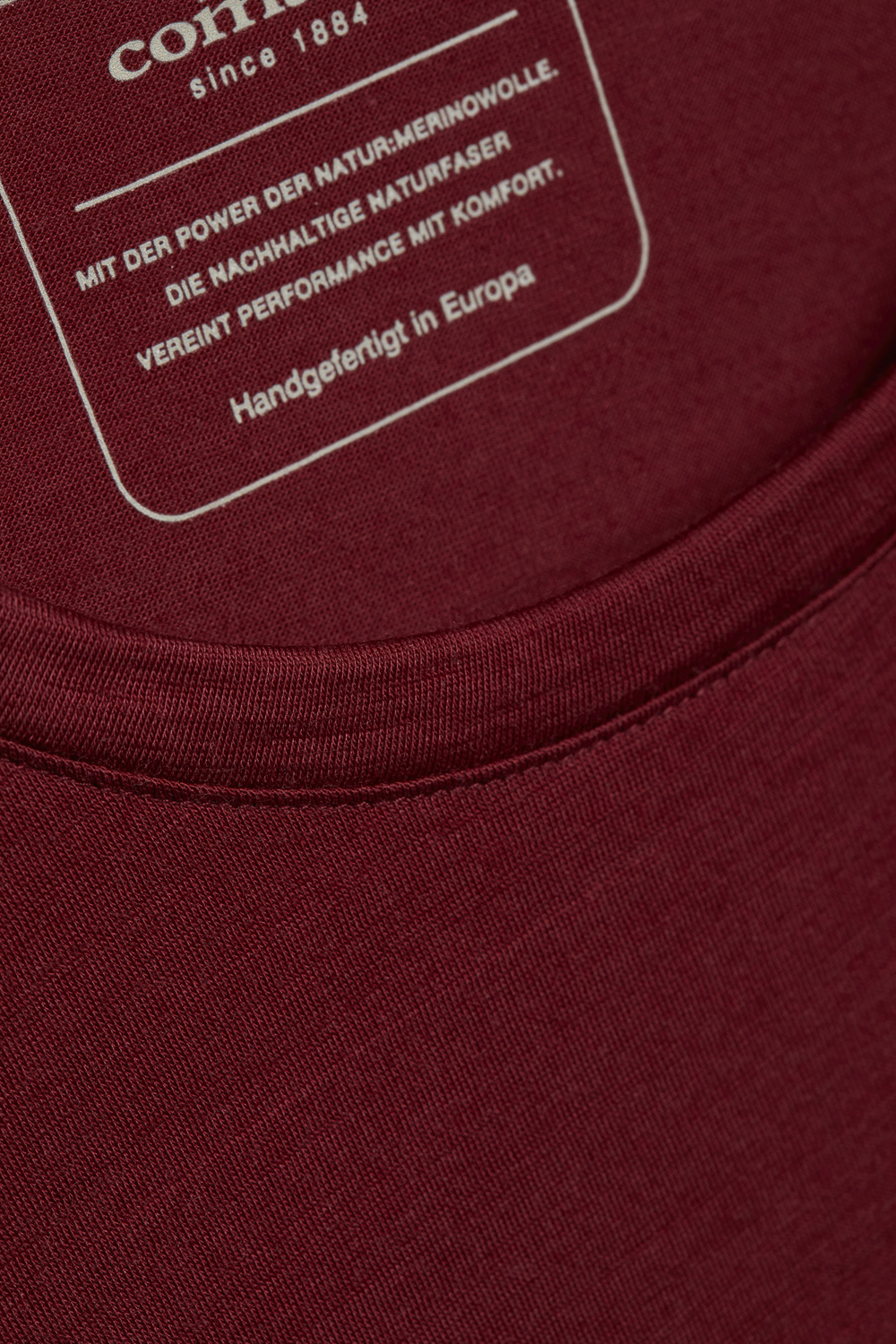 Comazo Damen Shirt aus Wolle-Lyocell-Mischqualität Farbe Wine